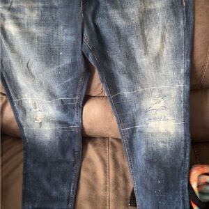 Silver Jeans Blue Skinny Distressed Denim